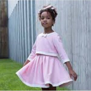 Charming Pink Kids Dress with cape